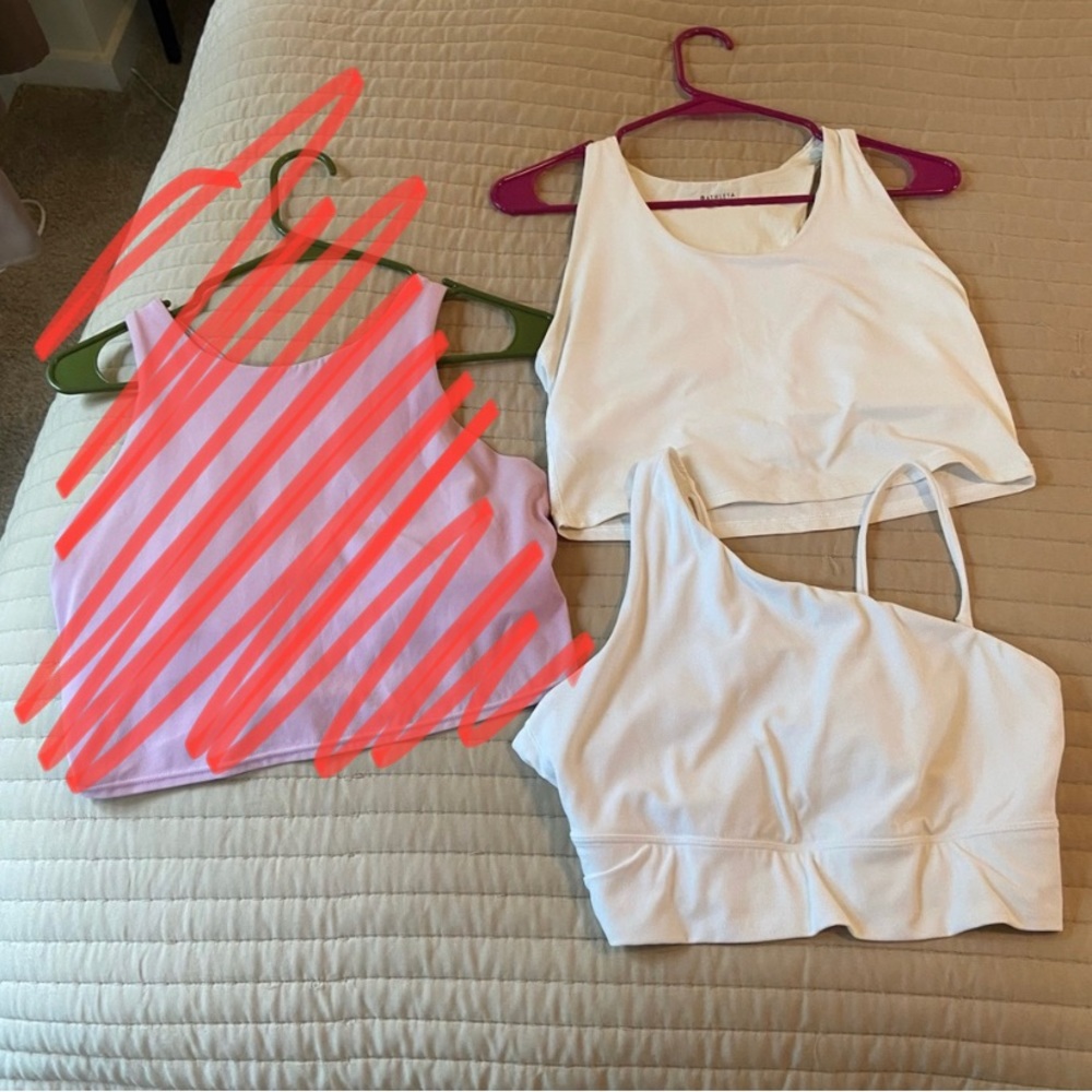 Athleta M D/DD crop tops
